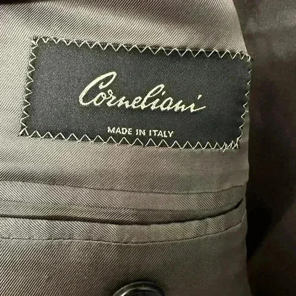 Corneliani Men’s Gray Virgin Wool 100s 2 Button Sport Coat EU Size 50/US 40 - Picture 2 of 15
